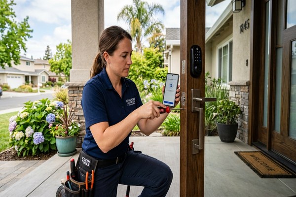Smart lock installation Schlage Encode August Wi-Fi in Santa Clara